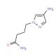 4-(4-Amino-1H-pyrazol-1-yl)butanamide (CAS 1172325-06-2) - chemical structure image