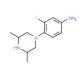 4-(4-Amino-2-fluoro-phenyl)-cis-2,6-dimethyl-piperazine (CAS 943752-32-7) - chemical structure image