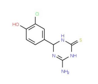 4-(4-Amino-6-mercapto-1,2-dihydro-1,3,5-triazin-2-yl)-2-chlorophenol - chemical structure image