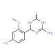 4-(4-Amino-6-mercapto-1,2-dihydro-1,3,5-triazin-2-yl)-3-methoxyphenol - chemical structure image