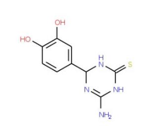 4-(4-Amino-6-mercapto-1,2-dihydro-1,3,5-triazin-2-yl)benzene-1,2-diol - chemical structure image