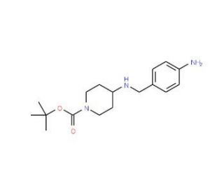 4-(4-amino-benzylamino)-piperidine-1-carboxylic acid tert-butyl ester (CAS 1189106-71-5) - chemical structure image
