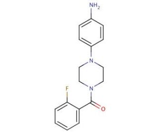[4-(4-Amino-phenyl)-piperazin-1-yl]-(2-fluoro-phenyl)-methanone - chemical structure image