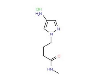 4-(4-Amino-pyrazol-1-yl)-N-methyl-butyramidehydrochloride - chemical structure image