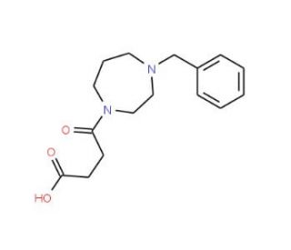 4-(4-Benzyl-1,4-diazepan-1-yl)-4-oxobutanoic acid (CAS 396105-43-4) - chemical structure image