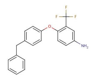 4-(4-Benzylphenoxy)-3-(trifluoromethyl)aniline - chemical structure image