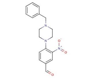 4-(4-Benzylpiperazino)-3-nitrobenzenecarbaldehyde - chemical structure image