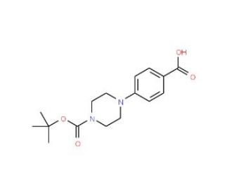4-(4-Boc-1-piperazineyl)benzoic acid (CAS 162046-66-4) - chemical structure image