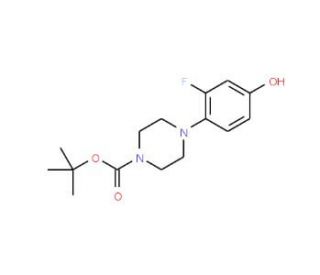 4-(4-Boc-piperazino-1-yl)-3-fluorophenol (CAS 501126-38-1) - chemical structure image