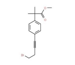 4-(4-Bromo-1-butyn-1-yl)-&alpha;,&alpha;-dimethyl-benzeneacetic Acid Methyl Ester - chemical structure image