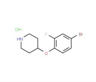 4-(4-Bromo-2-fluorophenoxy)piperidinehydrochloride - chemical structure image