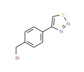 4-[4-(Bromomethyl)phenyl]-1,2,3-thiadiazole (CAS 163798-92-3) - chemical structure image