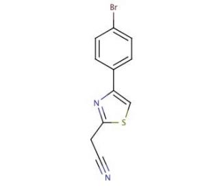 4-(4-Bromophenyl)-2-thiazoleacetonitrile (CAS 94833-31-5) - chemical structure image
