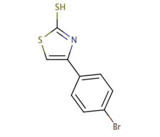 4-(4-Bromophenyl)-2-thiazolethiol (CAS 2103-95-9) - chemical structure image