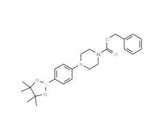 4-(4-Cbz-piperazinyl)phenylboronic acid, pinacol ester (CAS 1150561-68-4) - chemical structure image