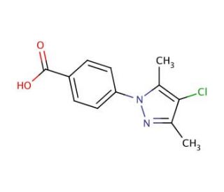4-(4-chloro-3,5-dimethyl-1H-pyrazol-1-yl)benzoic acid - chemical structure image