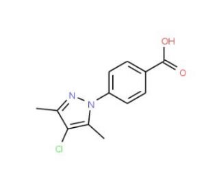 4-(4-Chloro-3,5-dimethyl-pyrazol-1-yl)-benzoic acid - chemical structure image