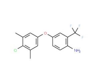 4-(4-Chloro-3,5-dimethylphenoxy)-2-(trifluoromethyl)aniline - chemical structure image