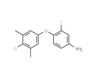 4-(4-Chloro-3,5-dimethylphenoxy)-3-fluoroaniline - chemical structure image
