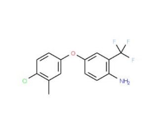 4-(4-Chloro-3-methylphenoxy)-2-(trifluoromethyl)-phenylamine - chemical structure image