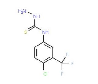 4-[4-Chloro-3-(trifluoromethyl)phenyl]-3-thio-semicarbazide (CAS 38901-30-3) - chemical structure image