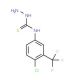 4-[4-Chloro-3-(trifluoromethyl)phenyl]-3-thio-semicarbazide (CAS 38901-30-3) - chemical structure image