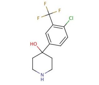 4-(4-Chloro-3-(trifluoromethyl)phenyl)-4-piperidinol (CAS 21928-50-7) - chemical structure image