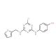 4-{4-Chloro-6-[(furan-2-ylmethyl)-amino]-[1,3,5]-triazin-2-ylamino}-phenol - chemical structure image
