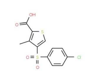 4-(4-Chloro-benzenesulfonyl)-3-methyl-thiophene-2-carboxylic acid (CAS 175137-65-2) - chemical structure image