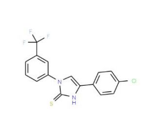 4-(4-Chloro-phenyl)-1-(3-trifluoromethyl-phenyl)-1H-imidazole-2-thiol - chemical structure image