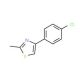 4-(4-Chloro-phenyl)-2-methyl-thiazole (CAS 24840-75-3) - chemical structure image