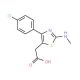 [4-(4-Chloro-phenyl)-2-methylamino-thiazol-5-yl]-acetic acid - chemical structure image