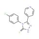4-(4-Chloro-phenyl)-5-pyridin-4-yl-4H-[1,2,4]triazole-3-thiol (CAS 74270-76-1) - chemical structure image