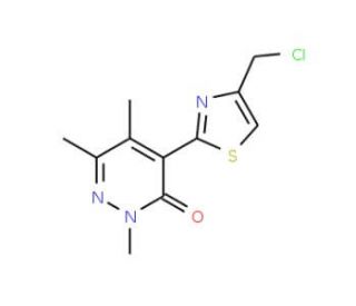 4-[4-(chloromethyl)-1,3-thiazol-2-yl]-2,5,6-trimethylpyridazin-3(2H)-one - chemical structure image