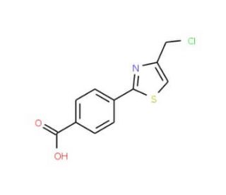 4-[4-(chloromethyl)-1,3-thiazol-2-yl]benzoic acid - chemical structure image