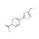 4-[4-(chloromethyl)-1,3-thiazol-2-yl]benzoic acid - chemical structure image