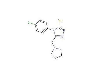 4-(4-chlorophenyl)-5-(pyrrolidin-1-ylmethyl)-4H-1,2,4-triazole-3-thiol - chemical structure image