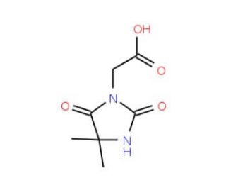 (4,4-Dimethyl-2,5-dioxo-imidazolidin-1-yl)-acetic acid (CAS 177941-95-6) - chemical structure image
