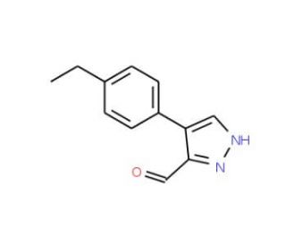 4-(4-Ethyl-phenyl)-1H-pyrazole-3-carbaldehyde - chemical structure image