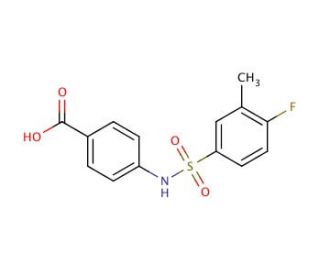 4-(4-Fluoro-3-methyl-benzenesulfonylamino)-benzoic acid - chemical structure image