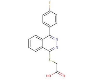 [4-(4-Fluoro-phenyl)-phthalazin-1-ylsulfanyl]-acetic acid - chemical structure image