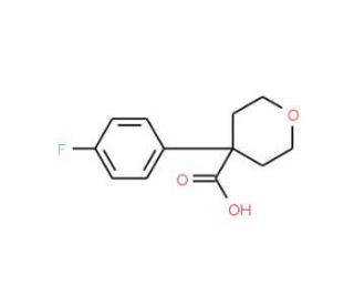 4-(4-Fluoro-phenyl)-tetrahydro-pyran-4-carboxylic acid (CAS 473706-11-5) - chemical structure image