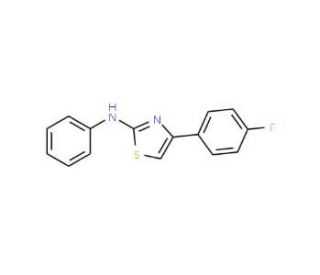 [4-(4-Fluoro-phenyl)-thiazol-2-yl]-phenyl-amine (CAS 1427-09-4) - chemical structure image