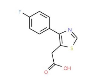 [4-(4-Fluoro-phenyl)-thiazol-5-yl]-acetic acid - chemical structure image
