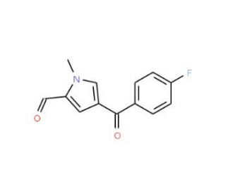 4-(4-Fluorobenzoyl)-1-methyl-1H-pyrrole-2-carboxaldehyde (CAS 128843-61-8) - chemical structure image