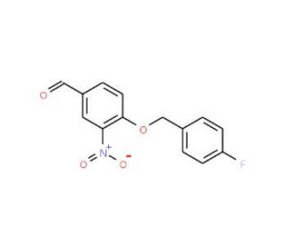 4-(4-Fluorobenzyloxy)-3-nitrobenzaldehyde (CAS 175136-18-2) - chemical structure image
