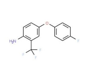 4-(4-Fluorophenoxy)-2-(trifluoromethyl)aniline - chemical structure image