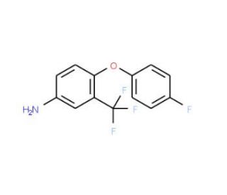 4-(4-Fluorophenoxy)-3-(trifluoromethyl)aniline - chemical structure image
