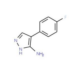 4-(4-fluorophenyl)-1H-pyrazol-5-amine (CAS 5848-05-5) - chemical structure image