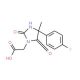[4-(4-fluorophenyl)-4-methyl-2,5-dioxoimidazolidin-1-yl]acetic acid - chemical structure image